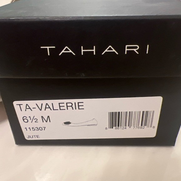 Tahari Women's Beige Embellished Valerie  Flats - Picture 2 of 6